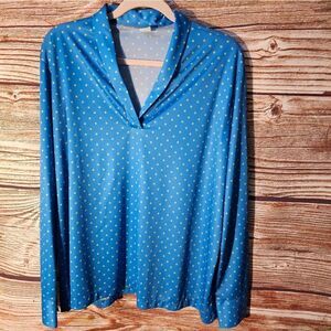 Vintage Intrique women's 44 blue with yellowish green NWOT